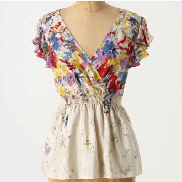 Anthropologie Tops - Anthropologie Edme & Esyllte Silk Heartsease Top 4